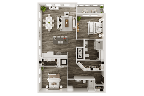 a 2103 sq ft floor plan with a bedroom and a living room